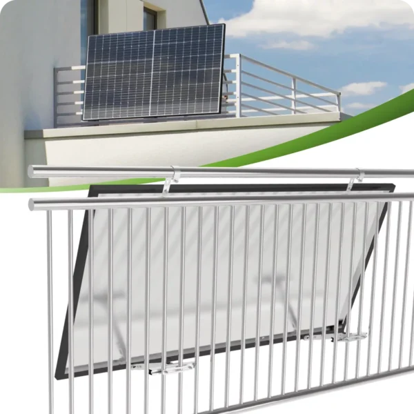 Módulo fotovoltaico montado en una barandilla
