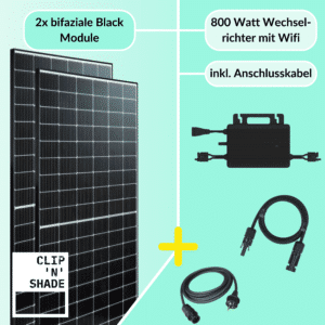 800W balcón planta de energía conjunto de Würzburg. 860Wp módulo de salida con 800W Hoymiles inversor incl. Wifi.