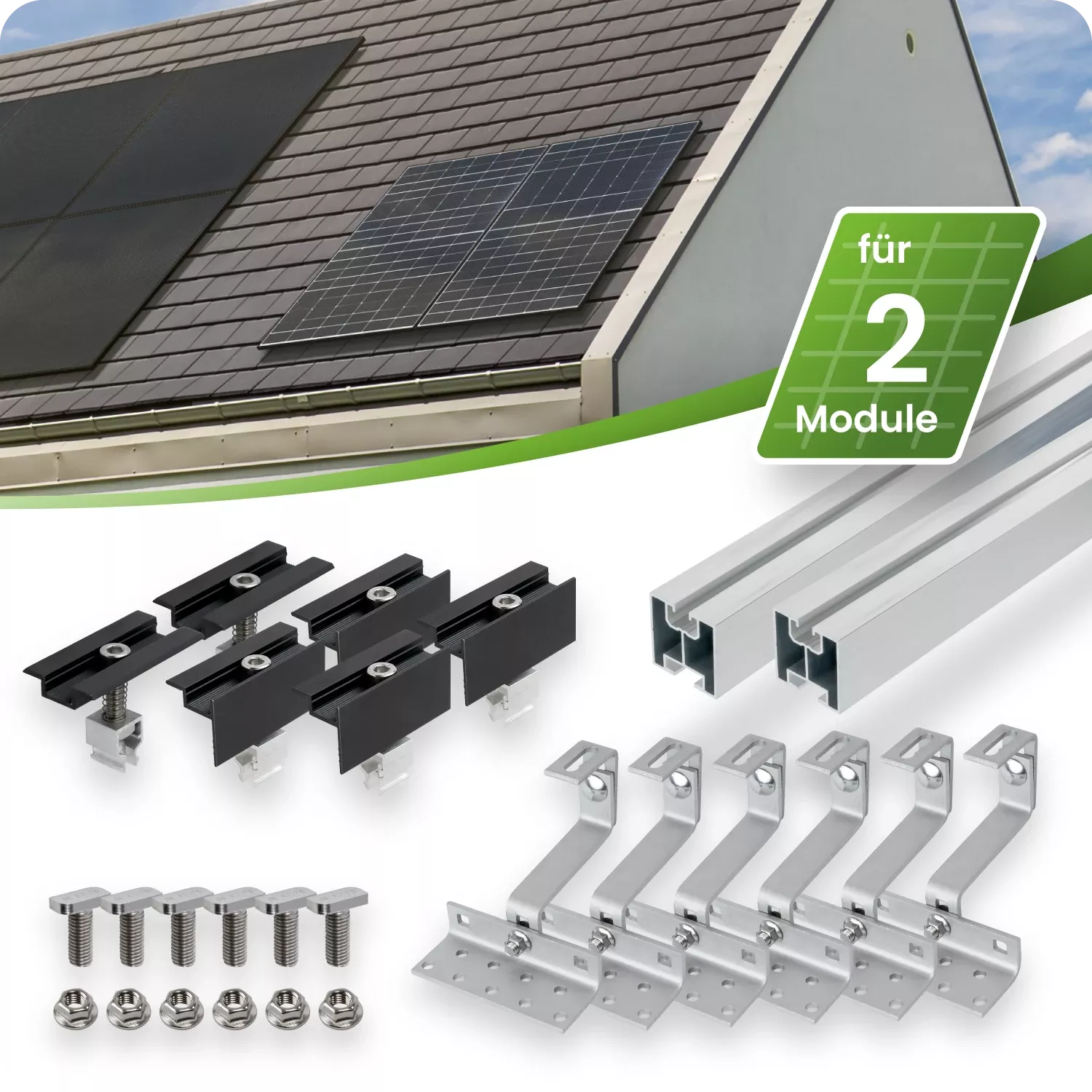 Imagen Conjunto de montaje de cubierta inclinada para central eléctrica con balcón