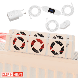 Ventilador de radiador duo set para habitaciones de 15m².