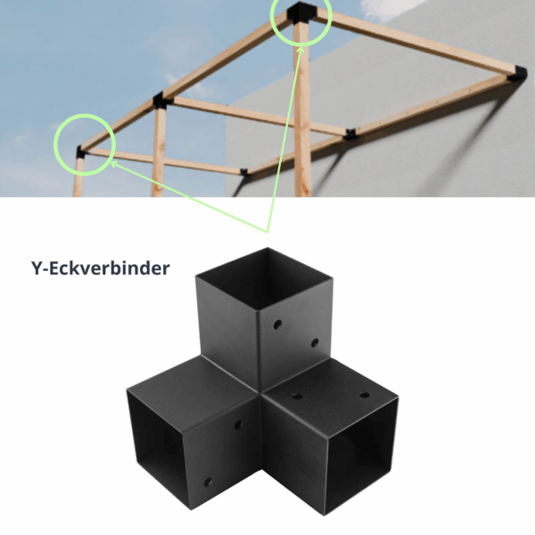 Y-Eckverbinder / Pfostenverbinder 70x70 mm - Imagen 5
