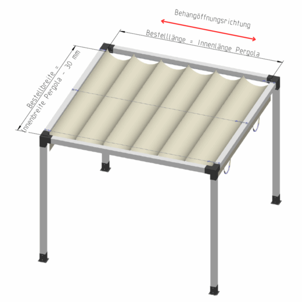 Dibujo técnico toldo plegable